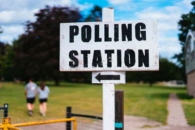 A Polling Station sign